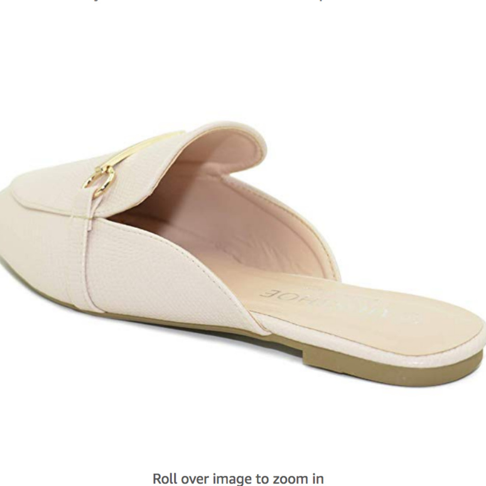 Point Toe Buckle Mule Shoes Backless Slip-on Loafe - Picture 5 of 8